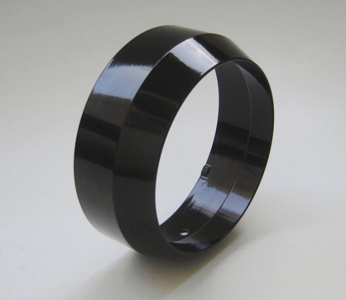 Exhaust Cover Ring Type-5 black glossy - Click Image to Close