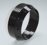 Exhaust Cover Ring Type-5 black glossy
