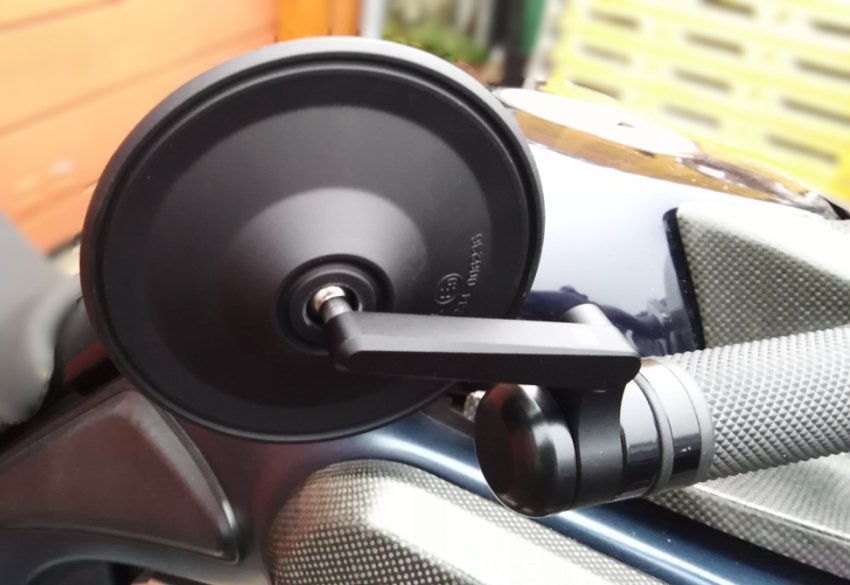 Bar End Mirror CIRCULA-S black matt with joint (ECE standard) - Click Image to Close