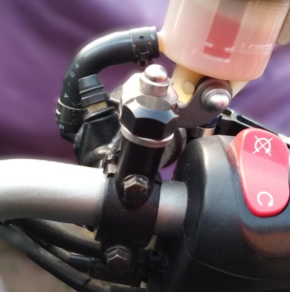 Mirror Screw Plug set black Yamaha - Click Image to Close